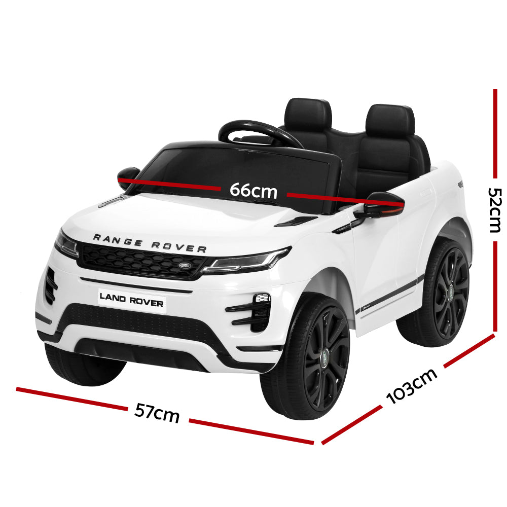 Kids Ride On Car Licensed Land Rover 12V Electric Car Toys Battery Remote White