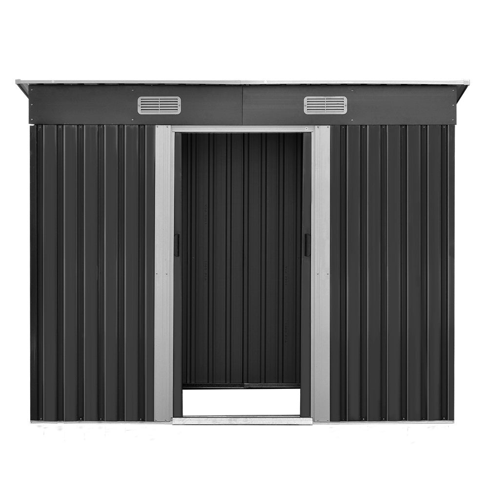 Giantz Garden Shed 2.38x1.31M Sheds Outdoor Storage Tool Metal Workshop Shelter Sliding Door