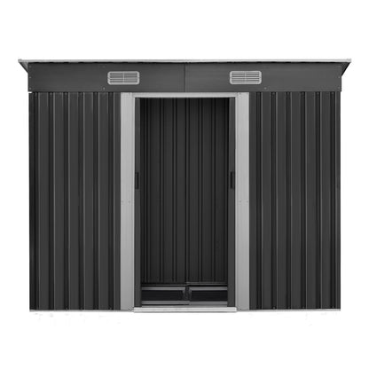 Giantz Garden Shed 2.38x1.31M w/Metal Base Sheds Outdoor Storage Tool Workshop Sliding Door