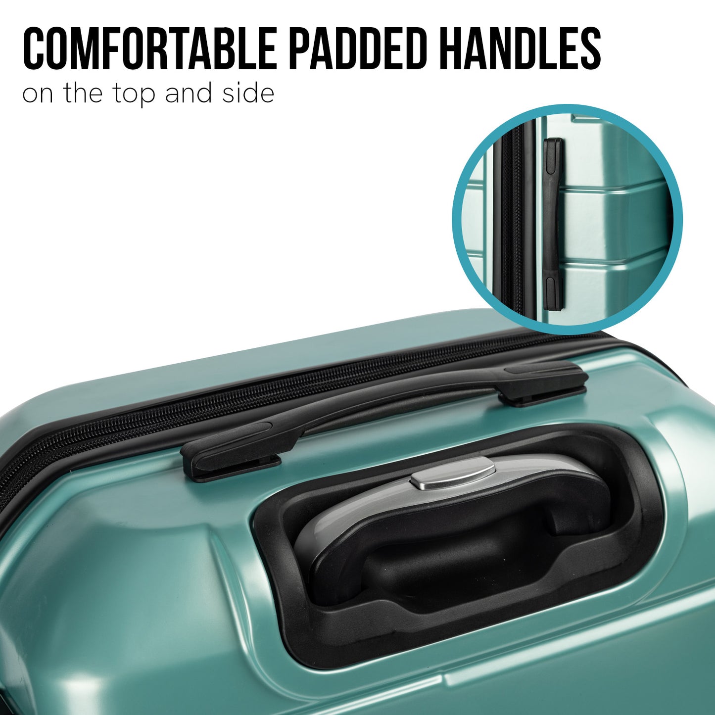 TravelElite Artemis 28in Hard Shell Suitcase  ABS+PC - Electric Teal