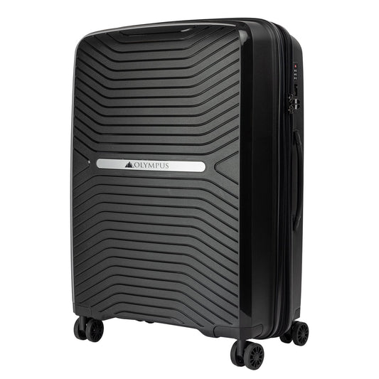 TravelElite Astra 24in Lightweight Hard Shell Suitcase - Obsidian Black