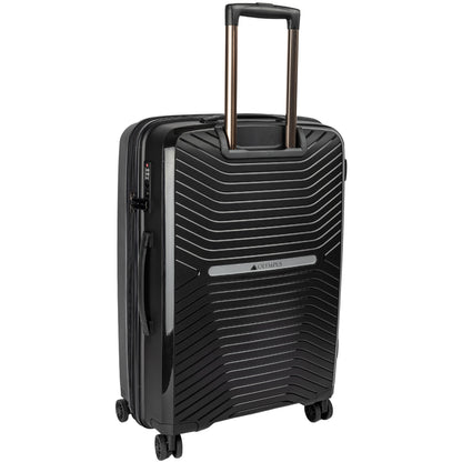 TravelElite 3PC Astra Luggage Set Hard Shell Suitcase - Obsidian Black