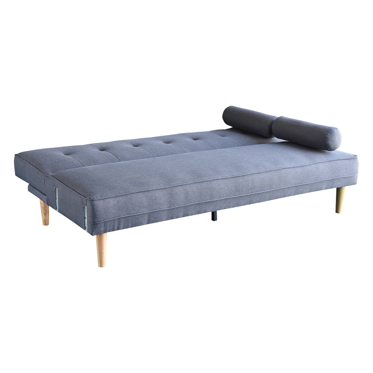 Sarantino Madison Sofa Bed Lounge Couch Futon Furniture Home Dark Grey Linen Suite