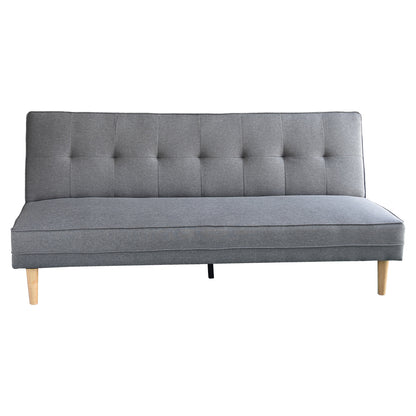 Sarantino Madison Sofa Bed Lounge Couch Futon Furniture Home Light Grey Linen Suite