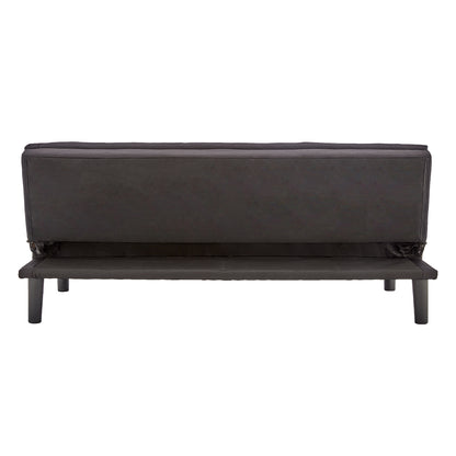 Sarantino 3 Seater Modular Faux Linen Fabric Sofa Bed Couch - Black