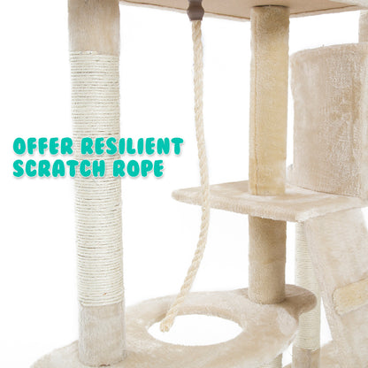 Paw Mate 170cm Beige Cat Tree Danie Multi Level Scratcher