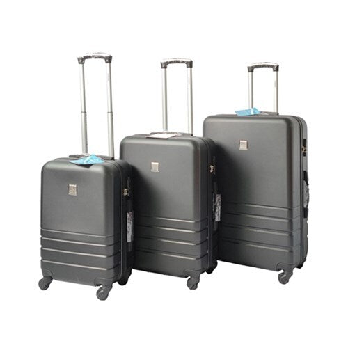 JetStream ABS Luggage Suitcase Set 3 Code Lock Travel Carry  Bag Trolley Black 50/60/70