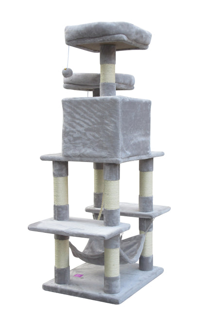 Catify 145 cm Cat Scratching Post Tree Scratcher Pole-Little Grey