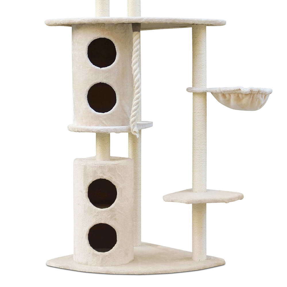 Catify 170cm XL Multi Level Cat Scratching Post Tree Post House Tower-Beige