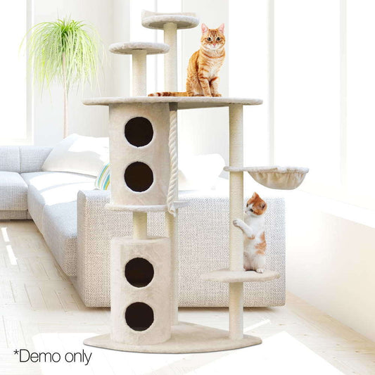 Catify 170cm XL Multi Level Cat Scratching Post Tree Post House Tower-Beige