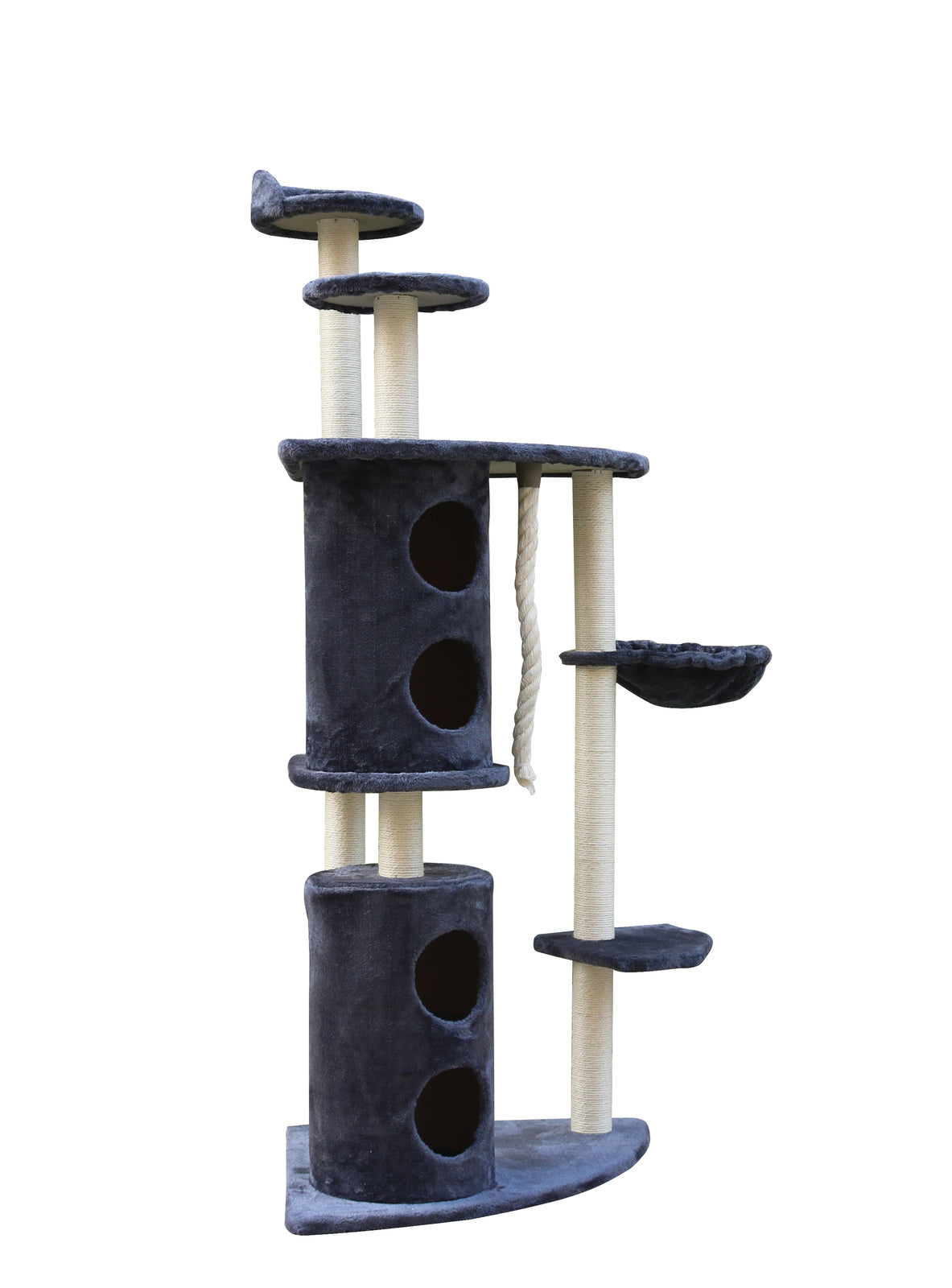 Catify 170cm XL Multi Level Cat Scratching Post Tree Post Furniture House Tower - Grey