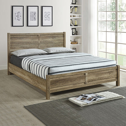 Double Size Bed Frame Natural Wood like MDF in Oak Colour