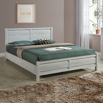 Queen Size Bed Frame Natural Wood like MDF in Oak Colour