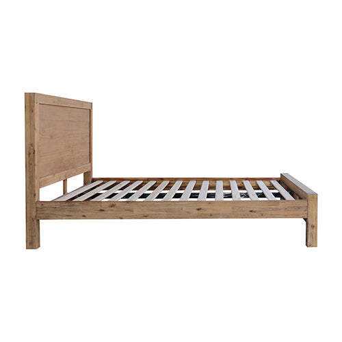 Sydney Solid Wood Veneered Acacia Bed Frame - King Single Size Oak Timber Slat