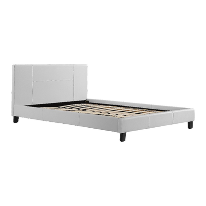 Tokyo Double PU Leather Bed Frame White