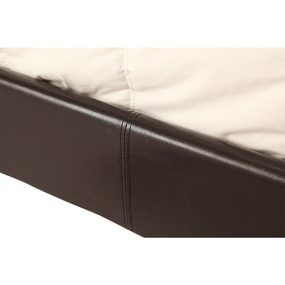 Tokyo Double PU Leather Bed Frame Brown