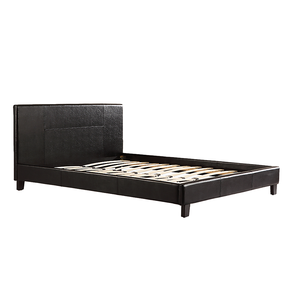 Tokyo Double PU Leather Bed Frame Black