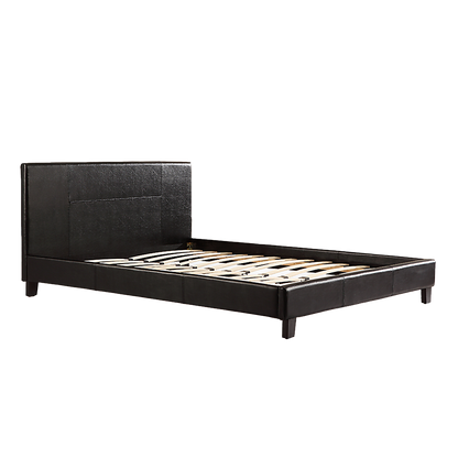 Tokyo Double PU Leather Bed Frame Black