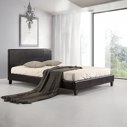 Tokyo Double PU Leather Bed Frame Black