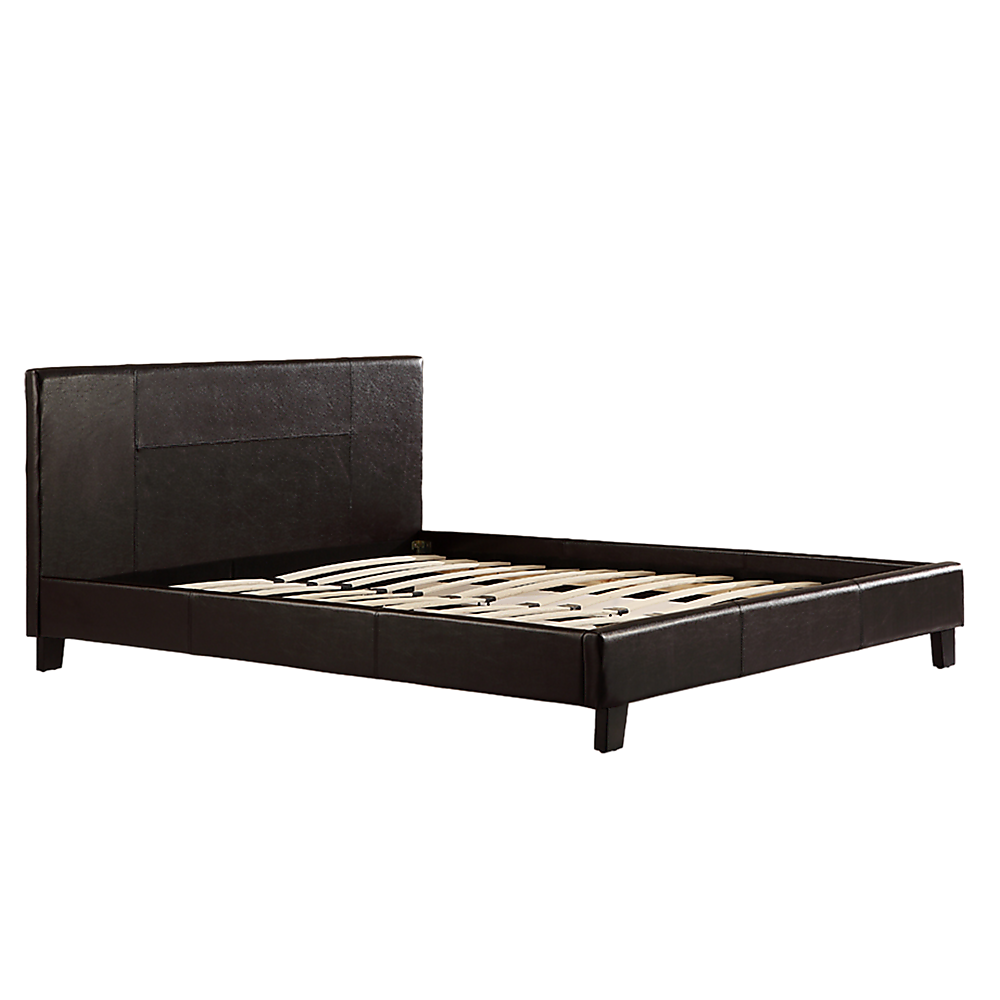 Tokyo Queen PU Leather Bed Frame Brown