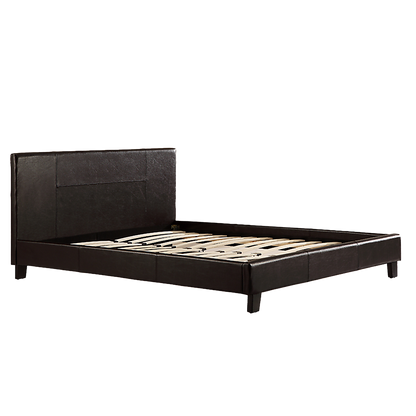 Tokyo Queen PU Leather Bed Frame Brown