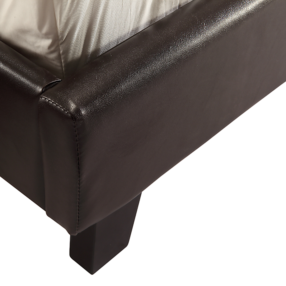 Tokyo Queen PU Leather Bed Frame Brown