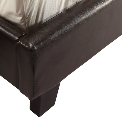 Tokyo Queen PU Leather Bed Frame Brown