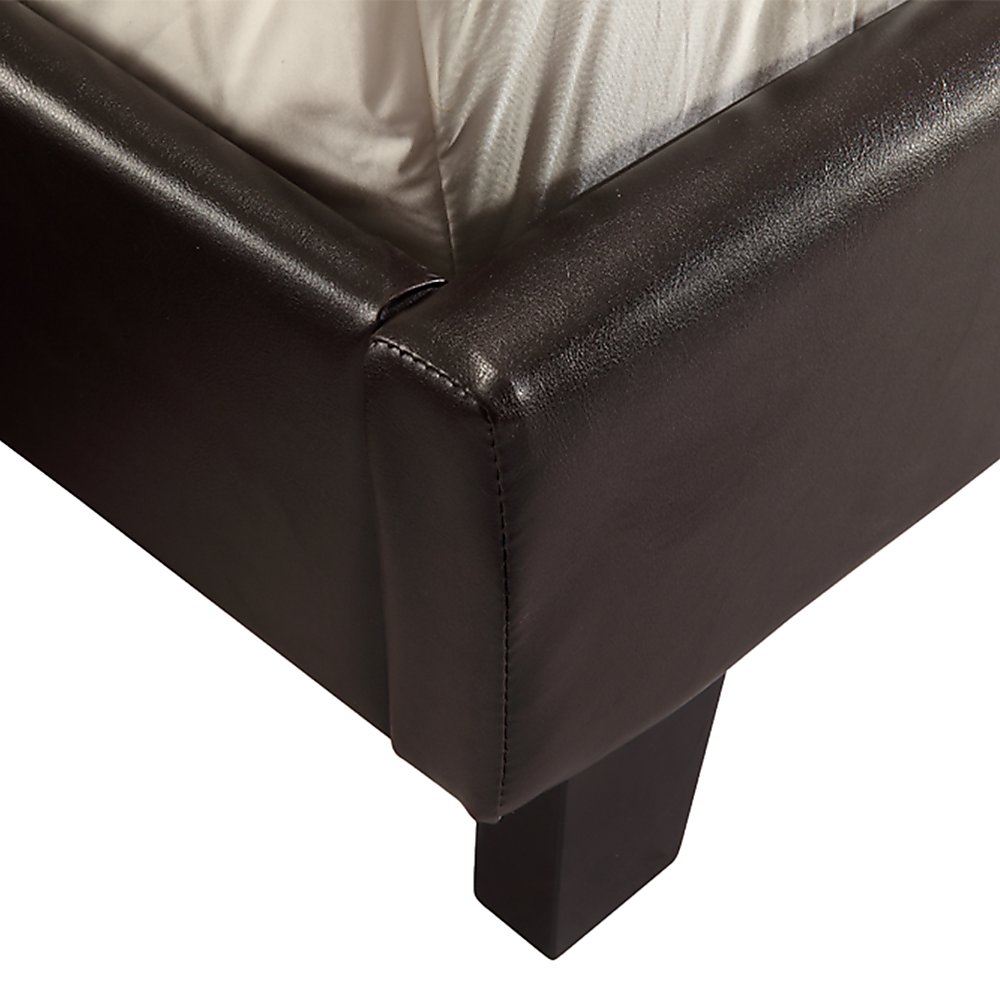 Tokyo Queen PU Leather Bed Frame Brown