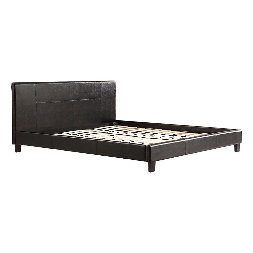 Tokyo King PU Leather Bed Frame Brown