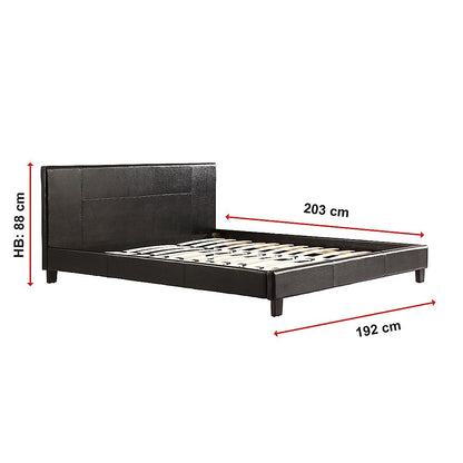 Tokyo King PU Leather Bed Frame Black