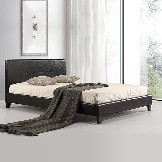 Tokyo Queen PU Leather Bed Frame Black