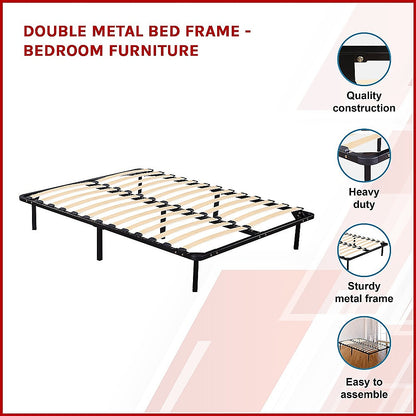 Double Metal Bed Frame - Bedroom Furniture