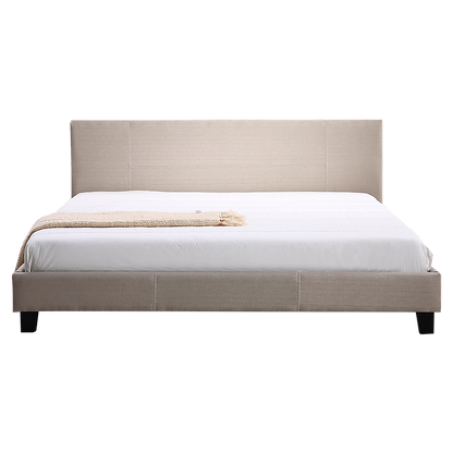 Tokyo King Linen Fabric Bed Frame Beige