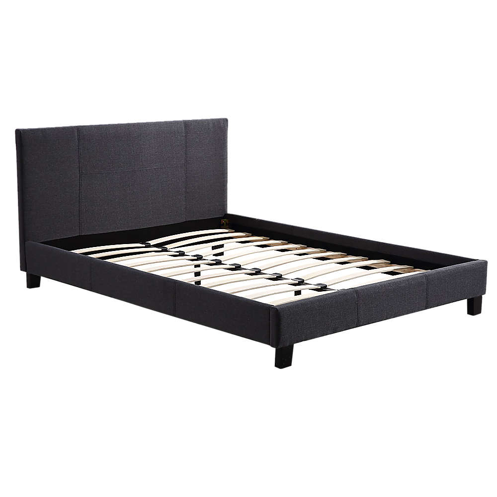 Tokyo Double Linen Fabric Bed Frame Grey