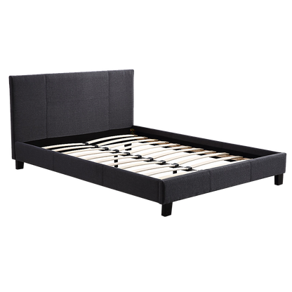 Tokyo Double Linen Fabric Bed Frame Grey