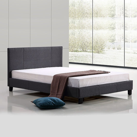 Tokyo Double Linen Fabric Bed Frame Grey