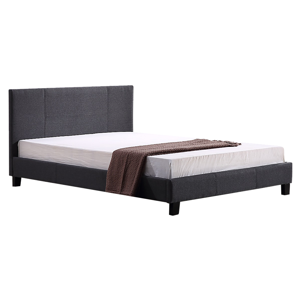 Tokyo Double Linen Fabric Bed Frame Grey