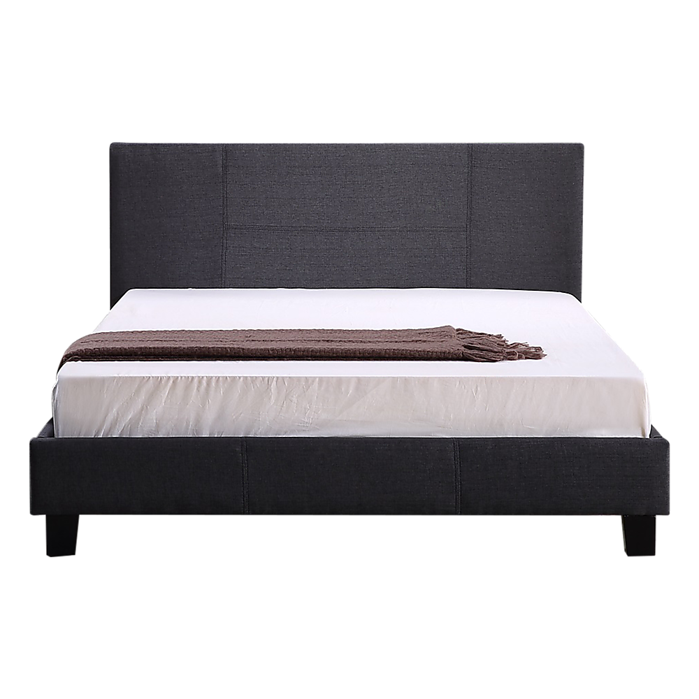 Tokyo Double Linen Fabric Bed Frame Grey