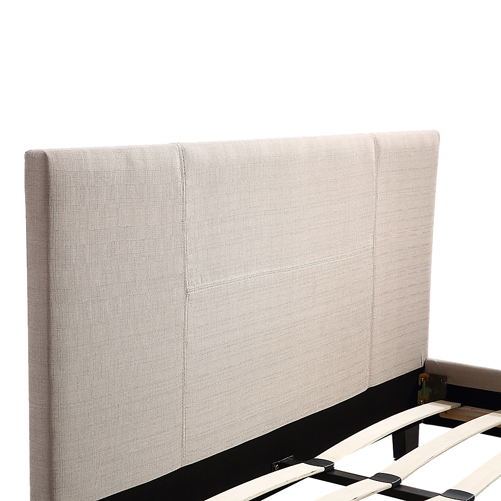 Tokyo Double Linen Fabric Bed Frame Beige