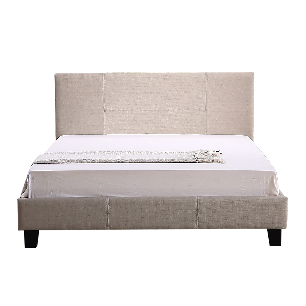 Tokyo Double Linen Fabric Bed Frame Beige