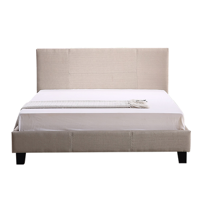 Tokyo Double Linen Fabric Bed Frame Beige