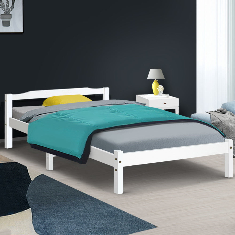 Bed Frame King Single Size Wooden Mattress