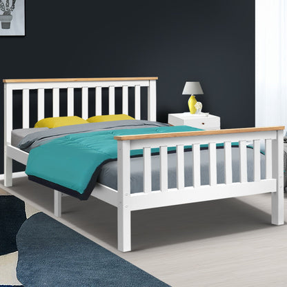 Trenton Double Full Size Wooden Bed Frame PONY Timber Mattress Base Bedroom Kids