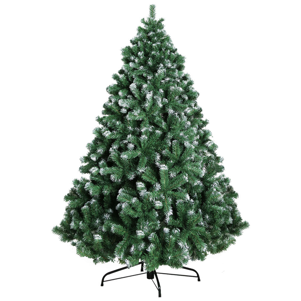 MerryPines Christmas Tree 2.1M Xmas Trees Decorations Snowy 1250 Tips