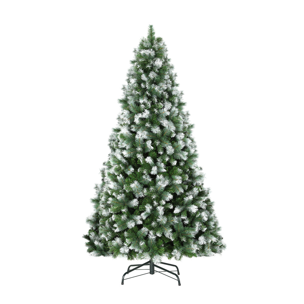 MerryPines 2.7M Christmas Tree with Pine Needle Snowy Xmas Tree 1765 Tips