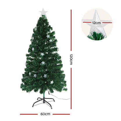 MerryPines Christmas Tree 1.2M LED Xmas trees with Lights Multi Colour