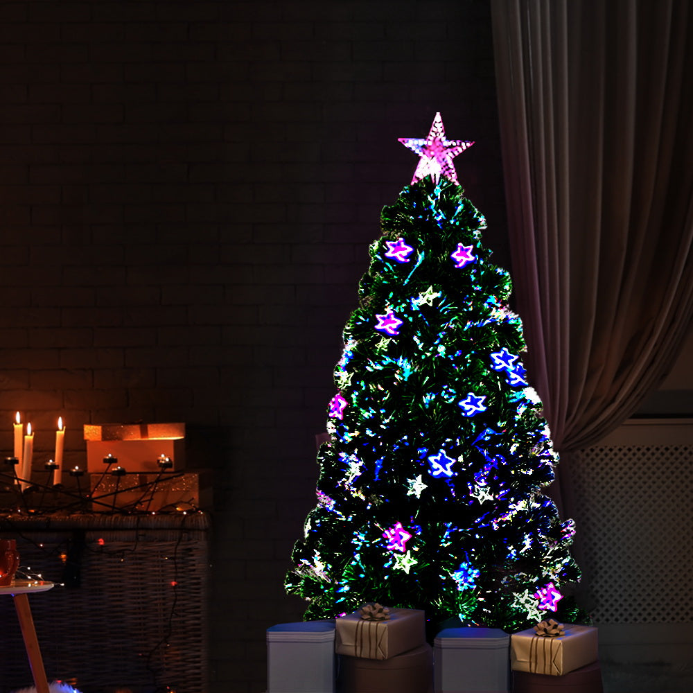 MerryPines Christmas Tree 1.2M LED Xmas trees with Lights Multi Colour