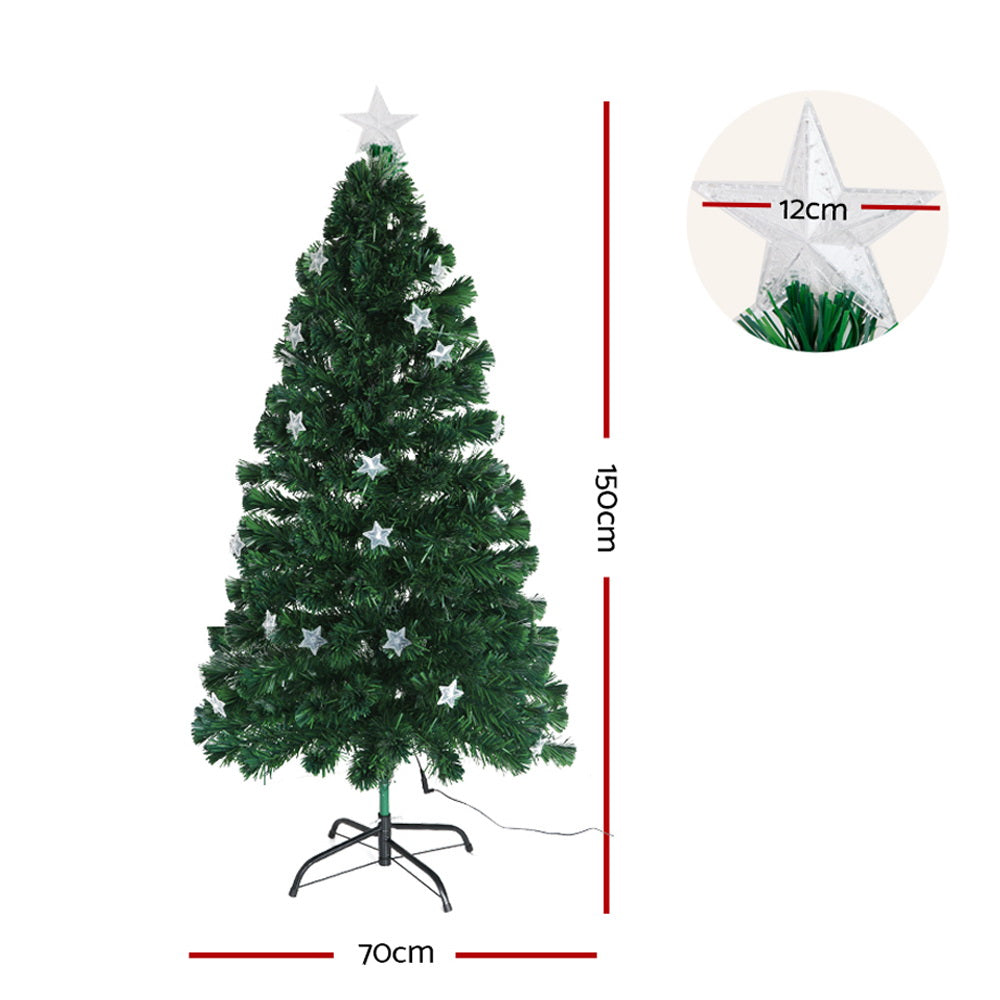 MerryPines Christmas Tree 1.5M LED Xmas trees with Lights Multi Colour