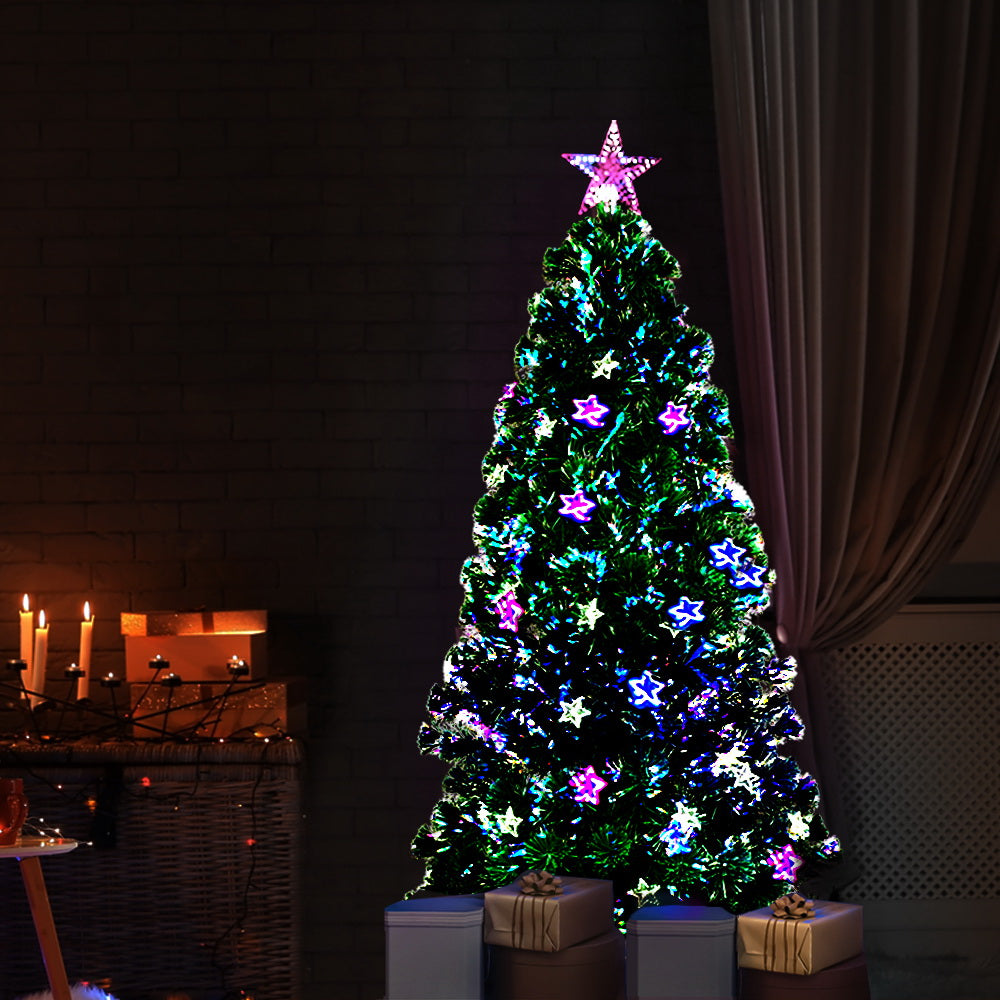 MerryPines Christmas Tree 1.5M LED Xmas trees with Lights Multi Colour