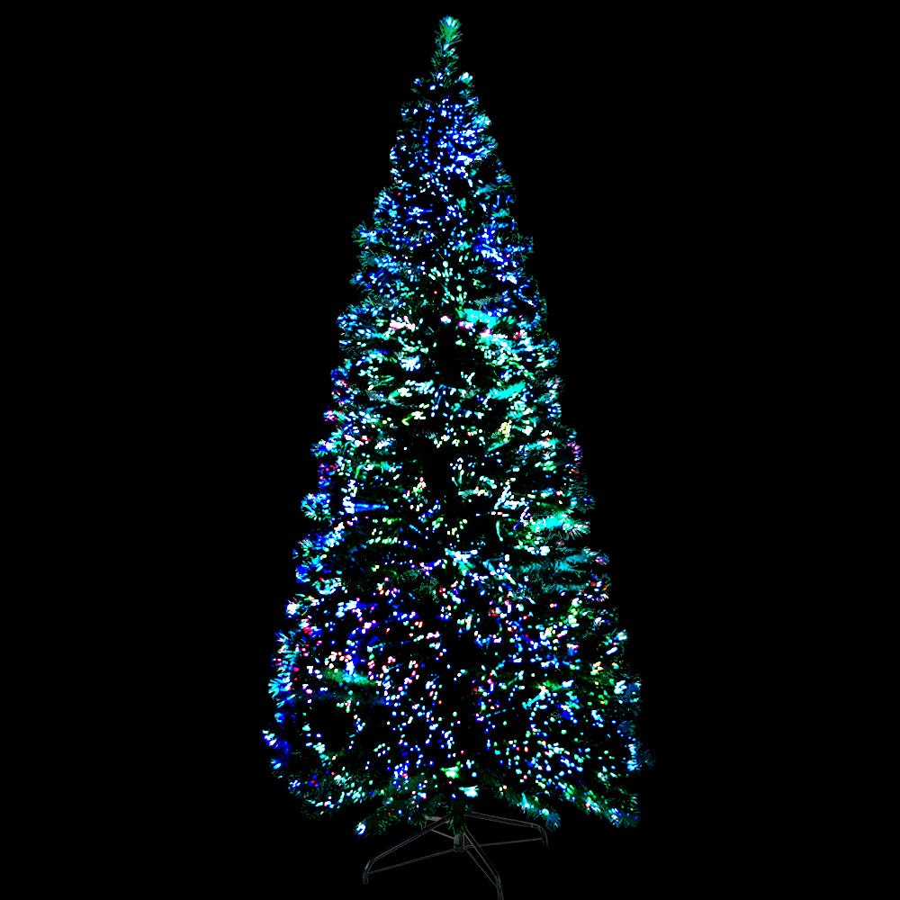 MerryPines Christmas Tree 1.8M LED Xmas trees Optic Fibre Multi Colour